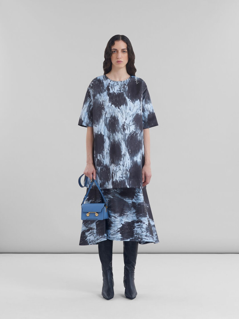 Marni BLUE LEATHER TRUNKAROO MINI SHOULDER BAG outlook