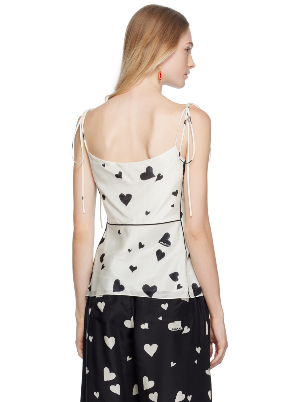 White Bunch Of Hearts Camisole - 3
