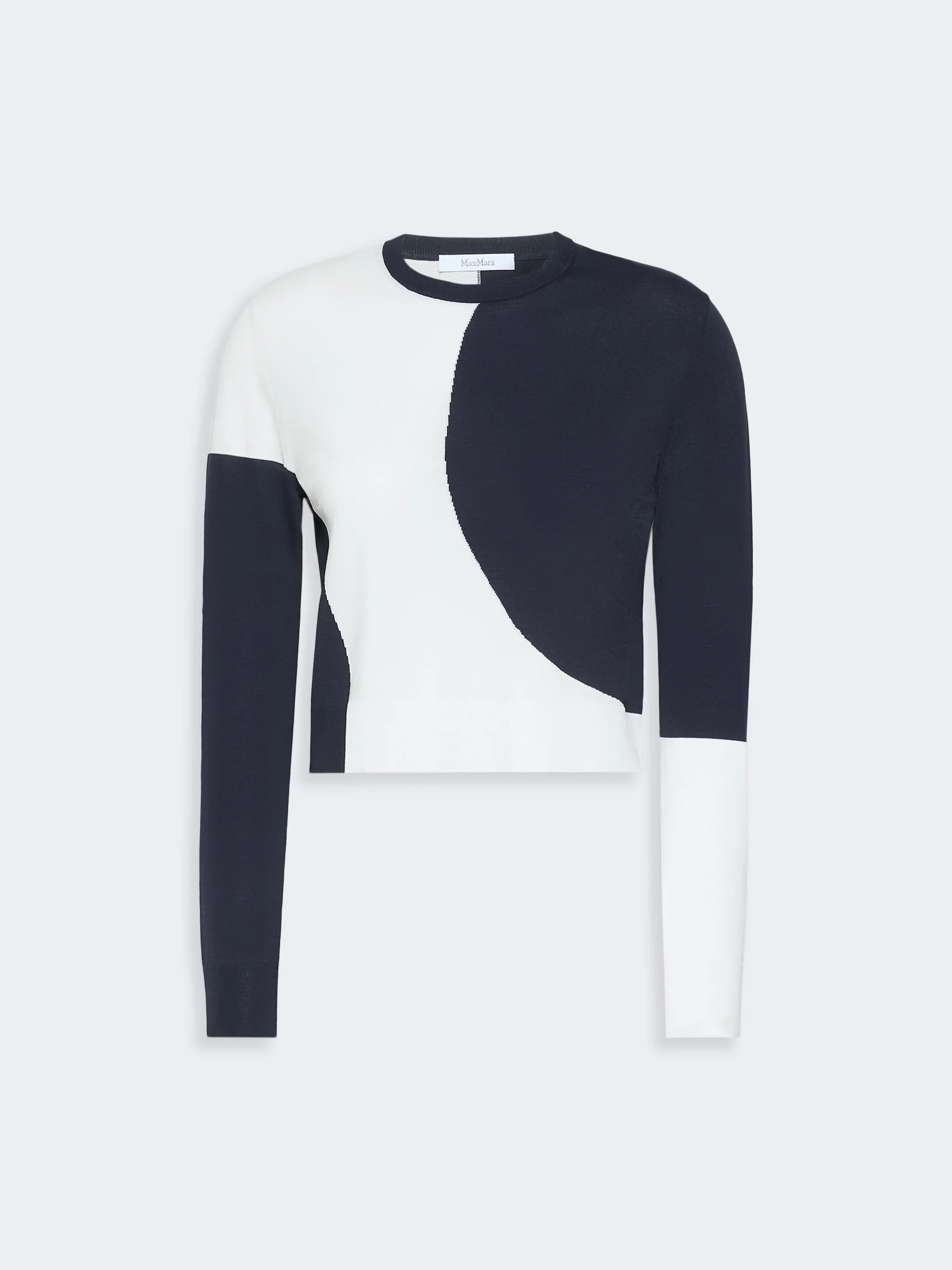 VETUSTA Slim-fit viscose crepe sweater - WHITE - 1