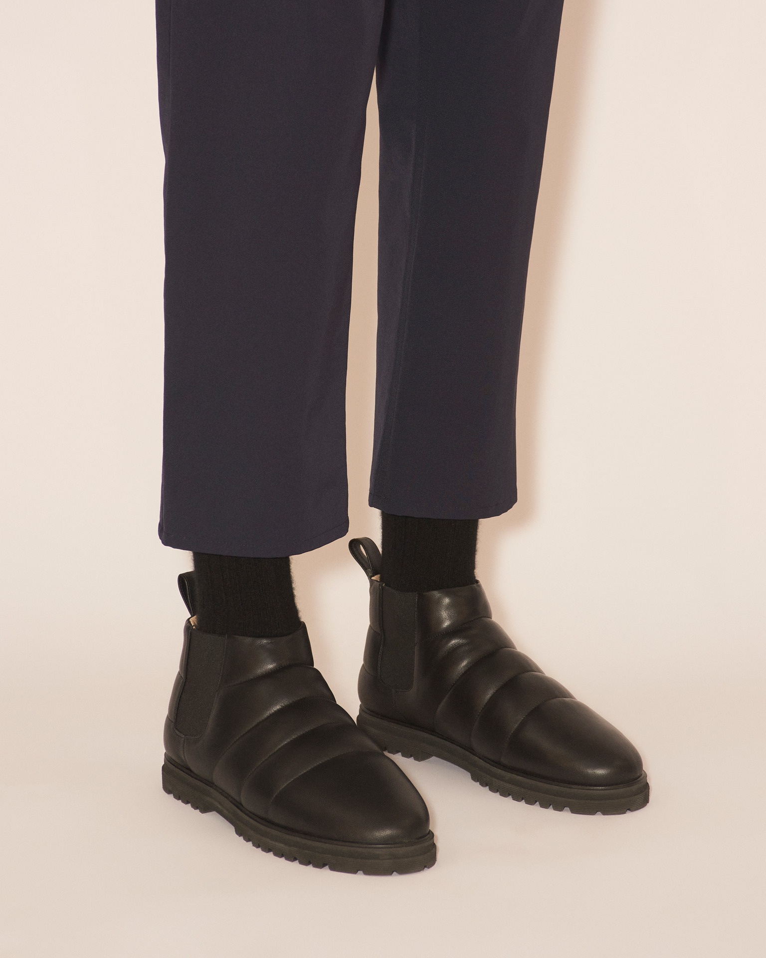 JASPER - Straight-leg pants - Navy blue - 5
