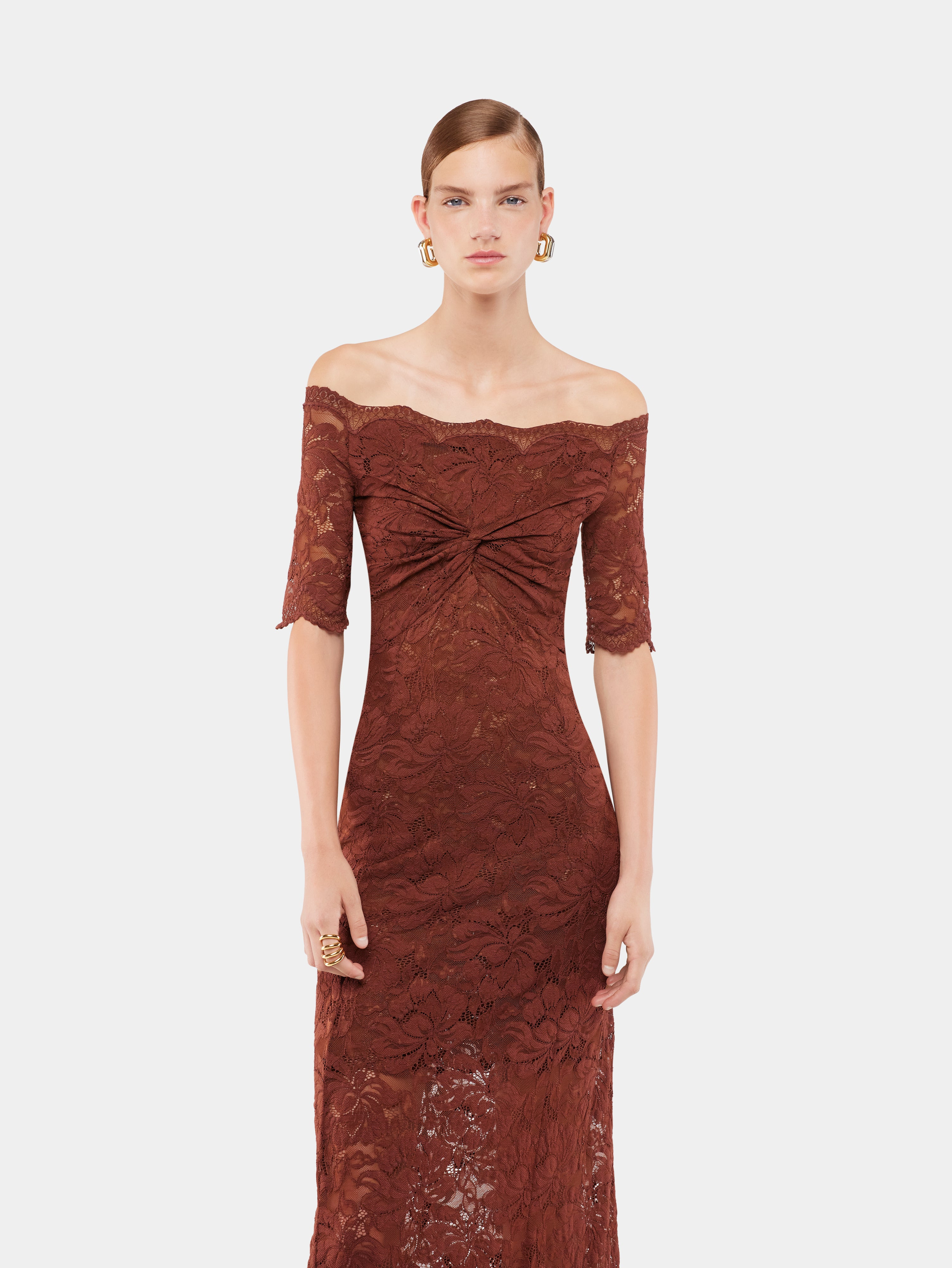 MIDI DRESS IN LACE - 5