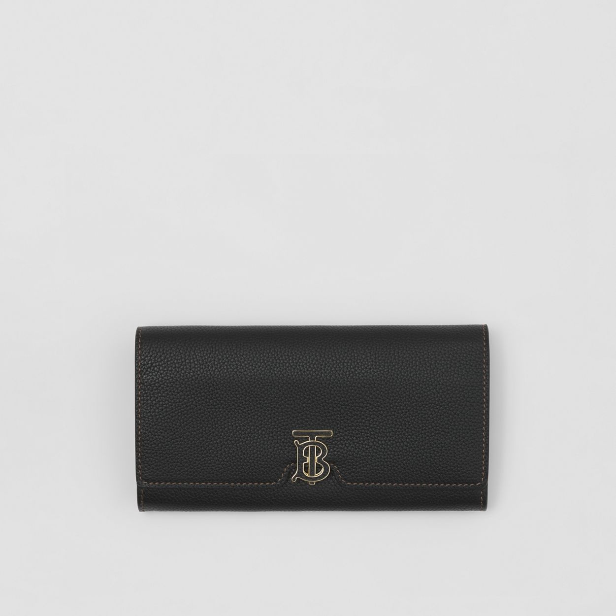 Monogram Motif Grainy Leather Continental Wallet - 1