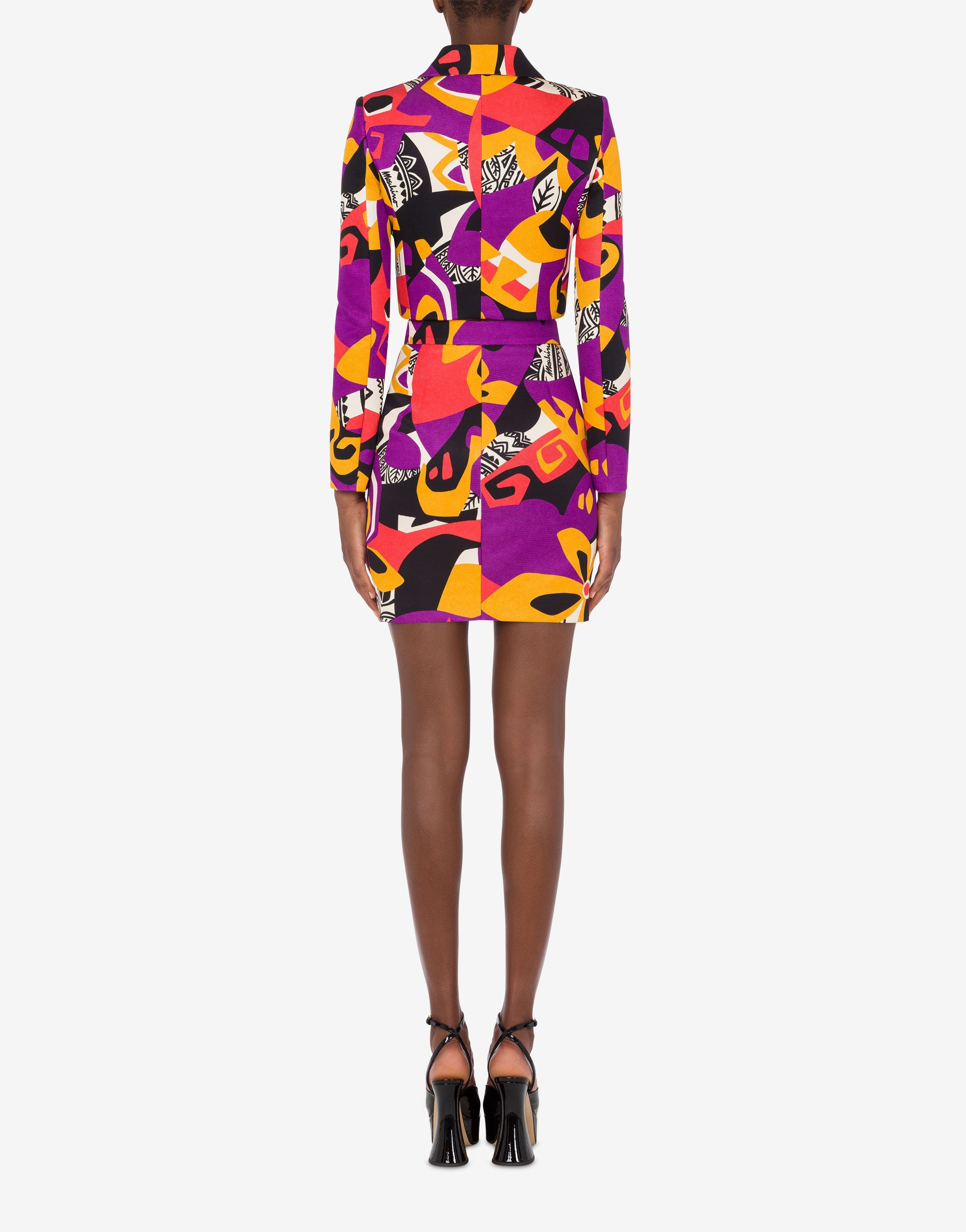 CROPPED GEOMETRIC PRINT OTTOMAN JACKET - 3