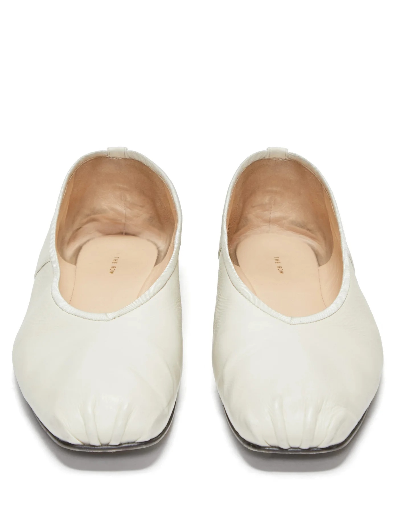 Ballet square-toe leather flats - 6