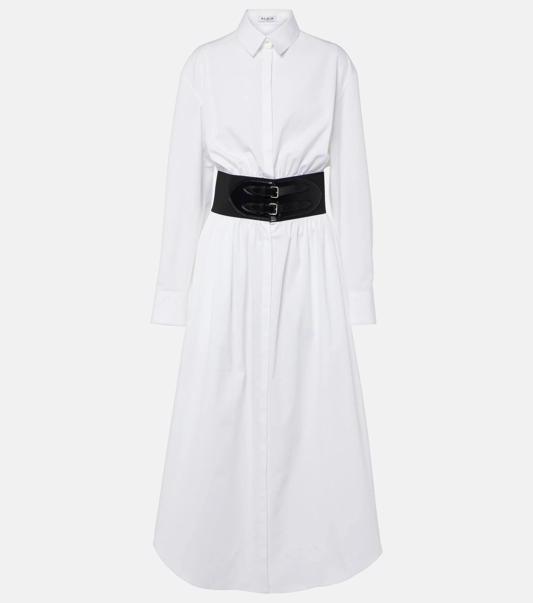 Cotton poplin shirt dress - 1
