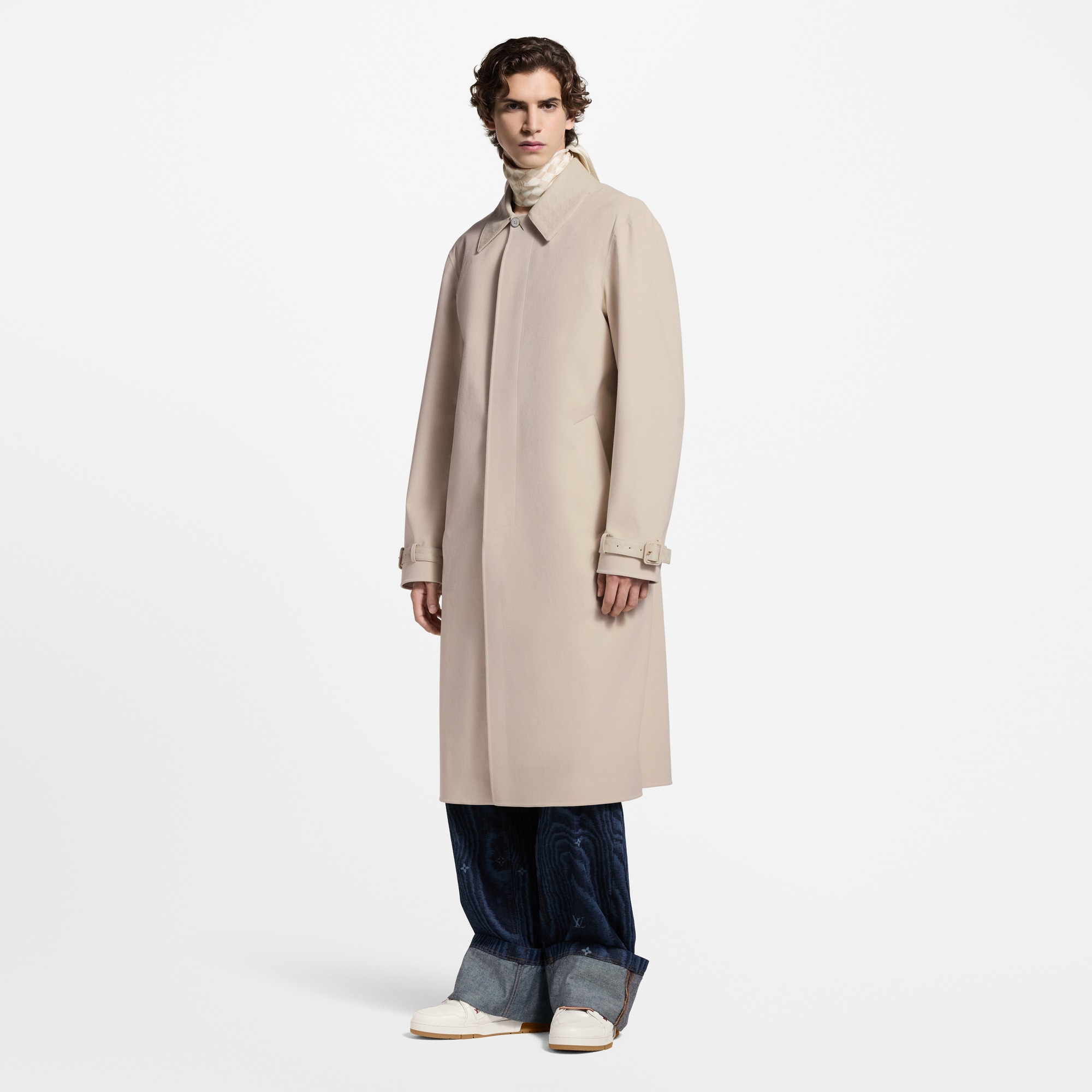 Technical Velvet Raincoat - 4