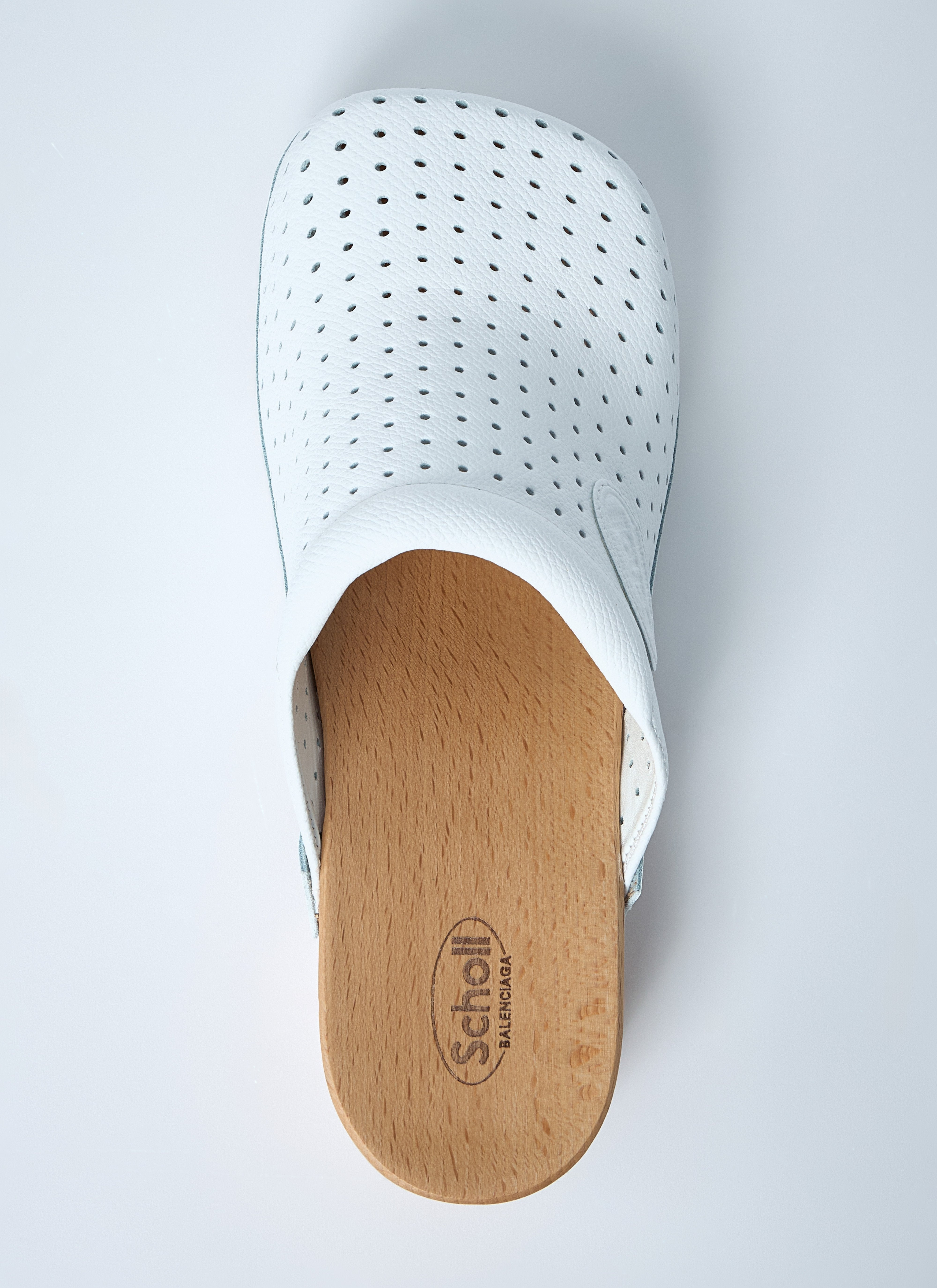 Balenciaga Women Perforated Heeled Clogs - 6