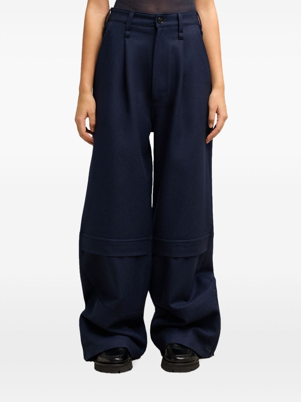 wool cargo trousers - 5
