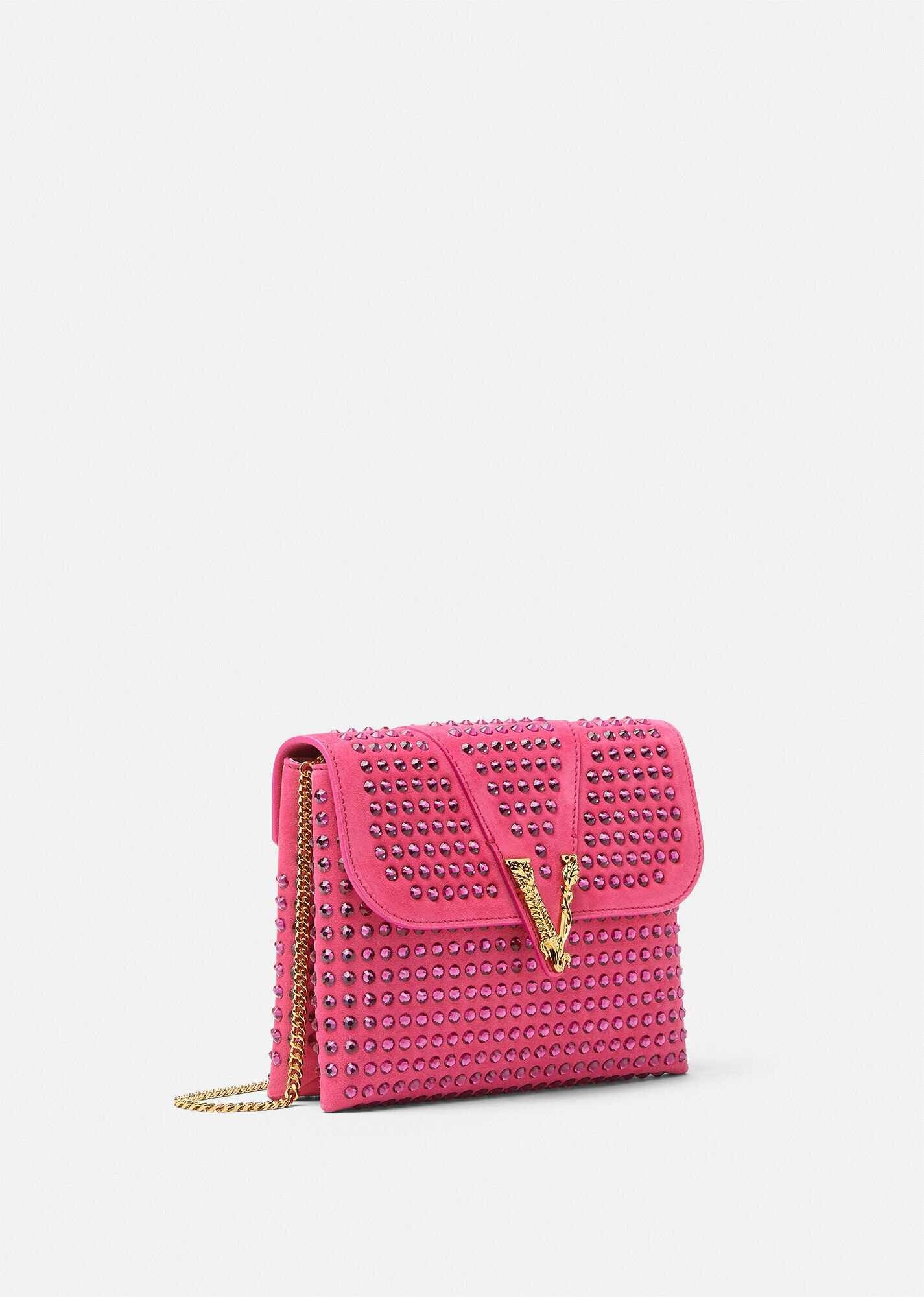 Virtus Suede Crystal Clutch - 3