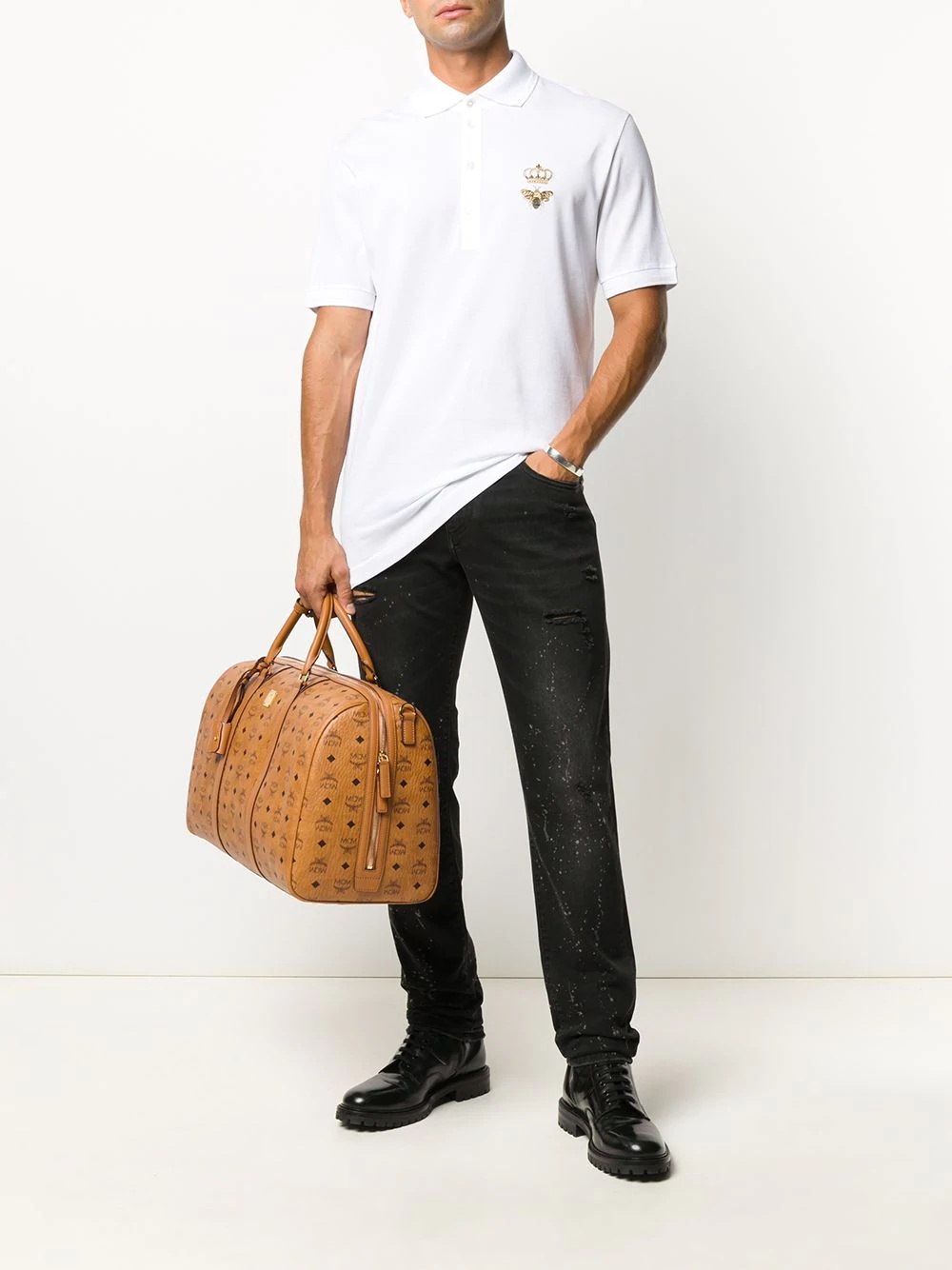 monogram print holdall - 2