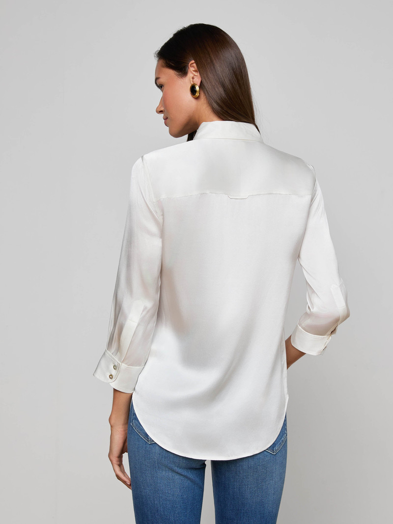 L'AGENCE Dani Silk Blouse outlook