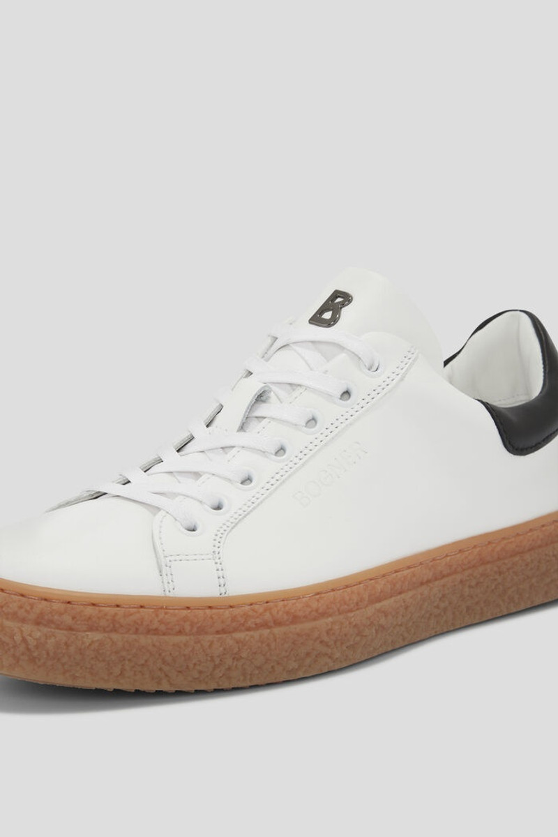 Cleveland Sneakers in White/Brown 4