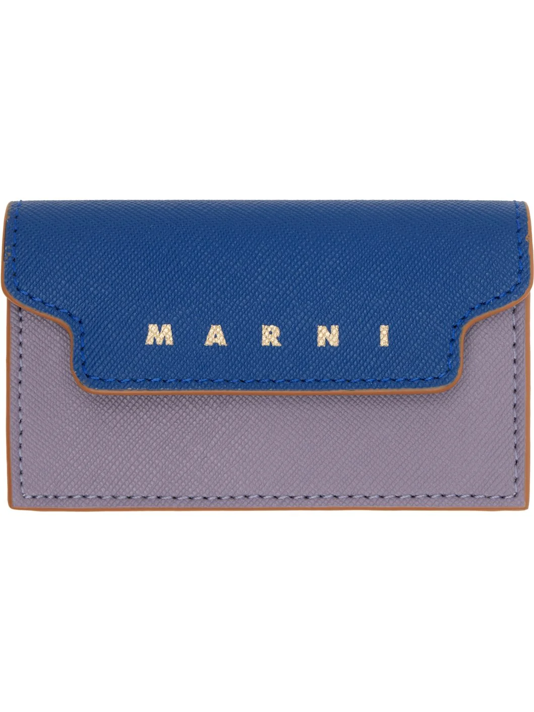 Purple & Blue Saffiano Card Holder - 1