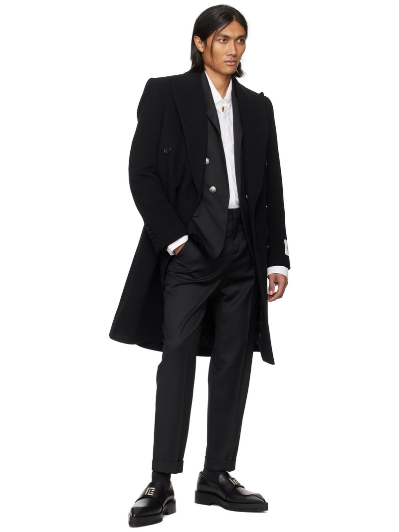 Balmain Black Rolled Cuff Trousers outlook