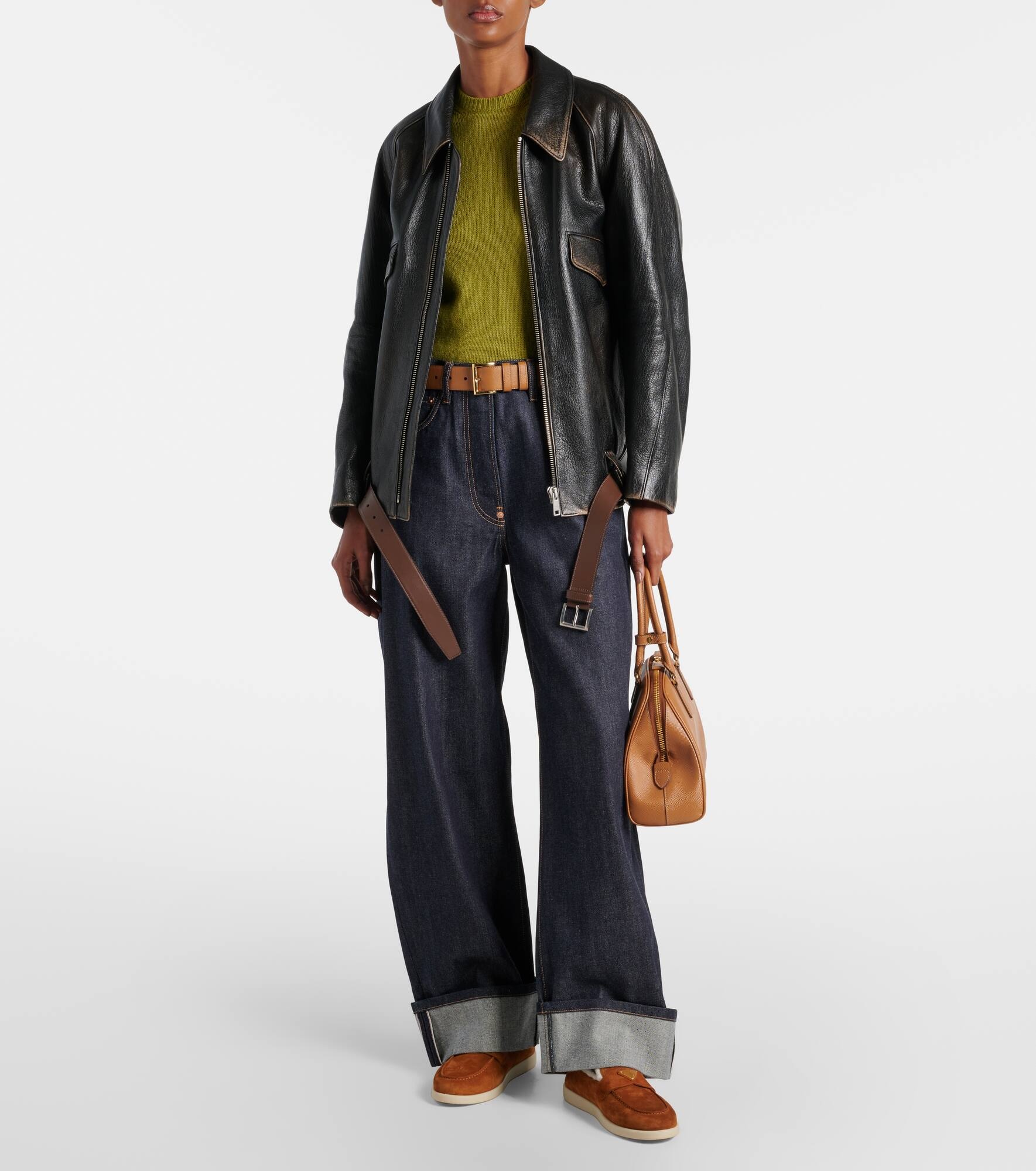 Saint Tropez shearling-lined suede loafers - 3