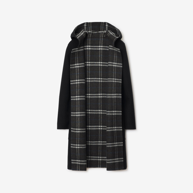 Reversible Wool Hooded Wrap Coat 6