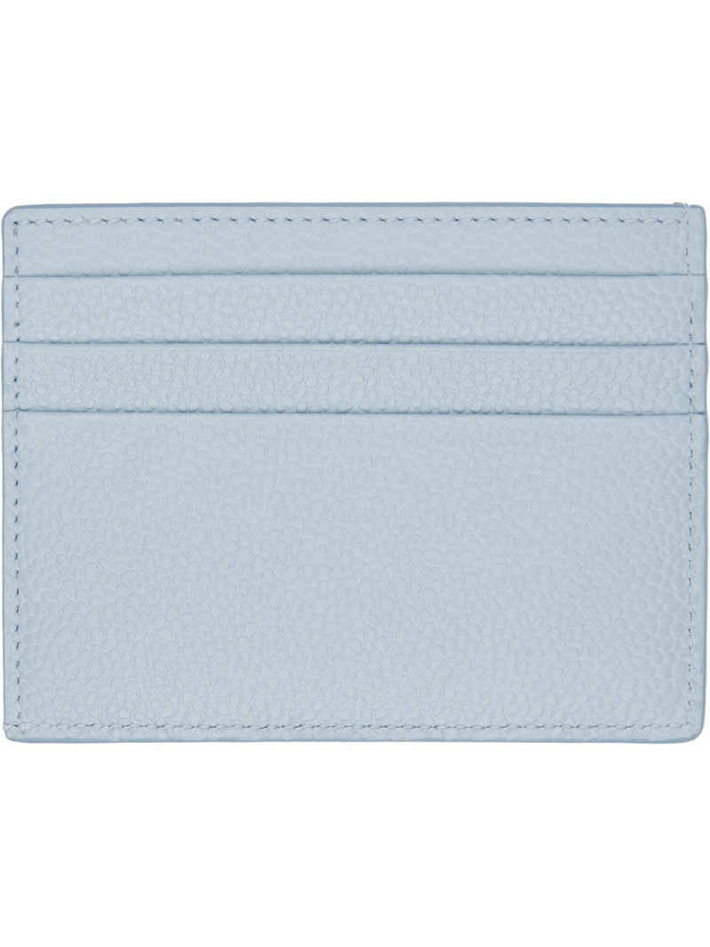 Thom Browne Blue Single Leather Card Holder outlook