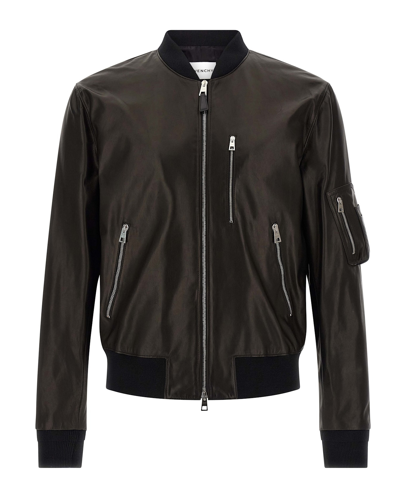 Leather Bomber Jacket - 1