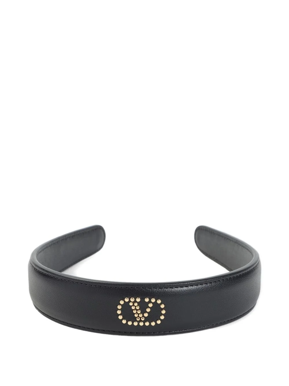 stud-embellished leather headband - 1