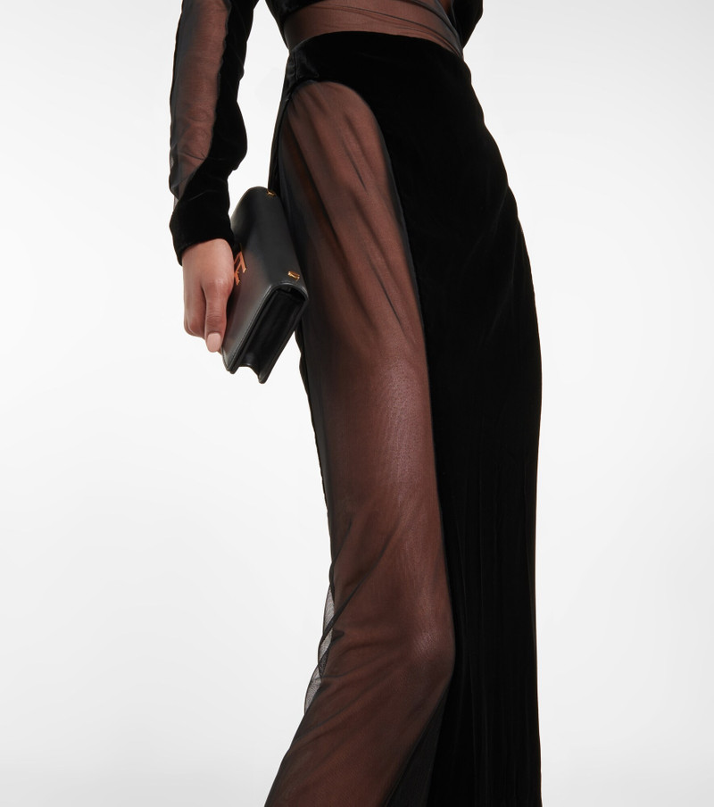Velvet panel gown 5