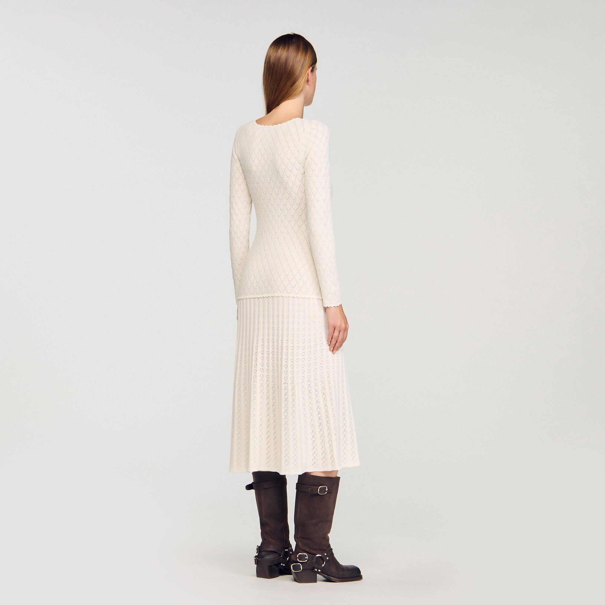 FANCY KNIT MIDI DRESS - 5