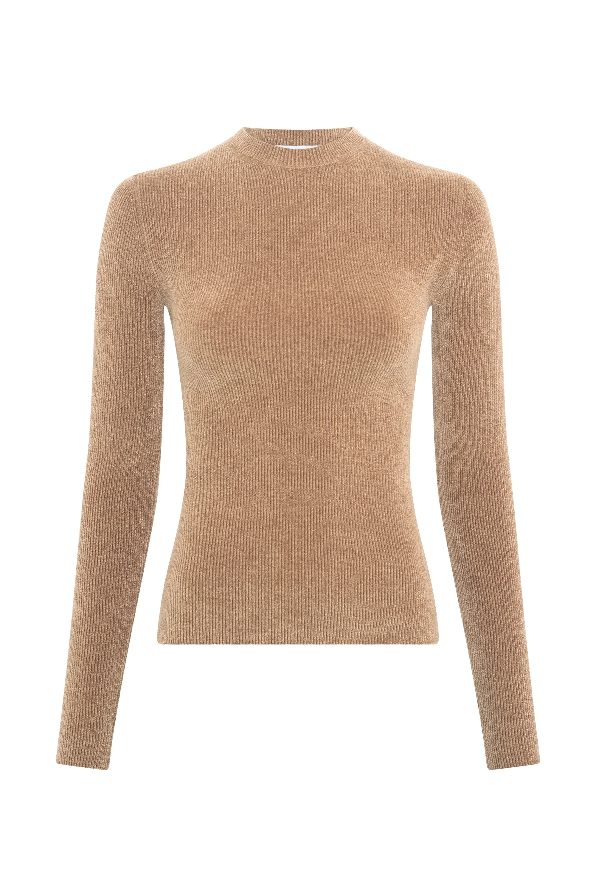 Regent Knit Sweater in Camel Silk - 1