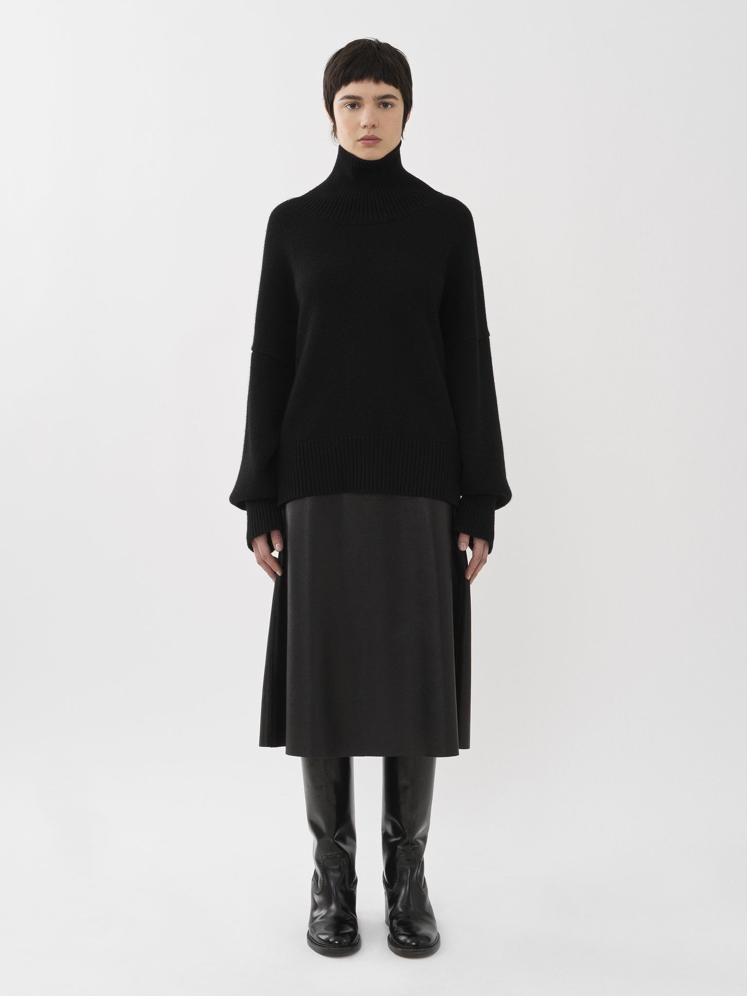 OVERSIZED HIGH-NECK SWEATER - 4