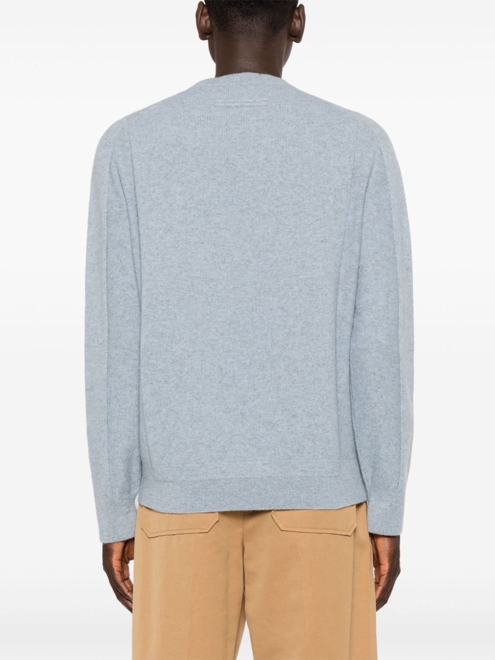 brushed fine-knit jumper - 4