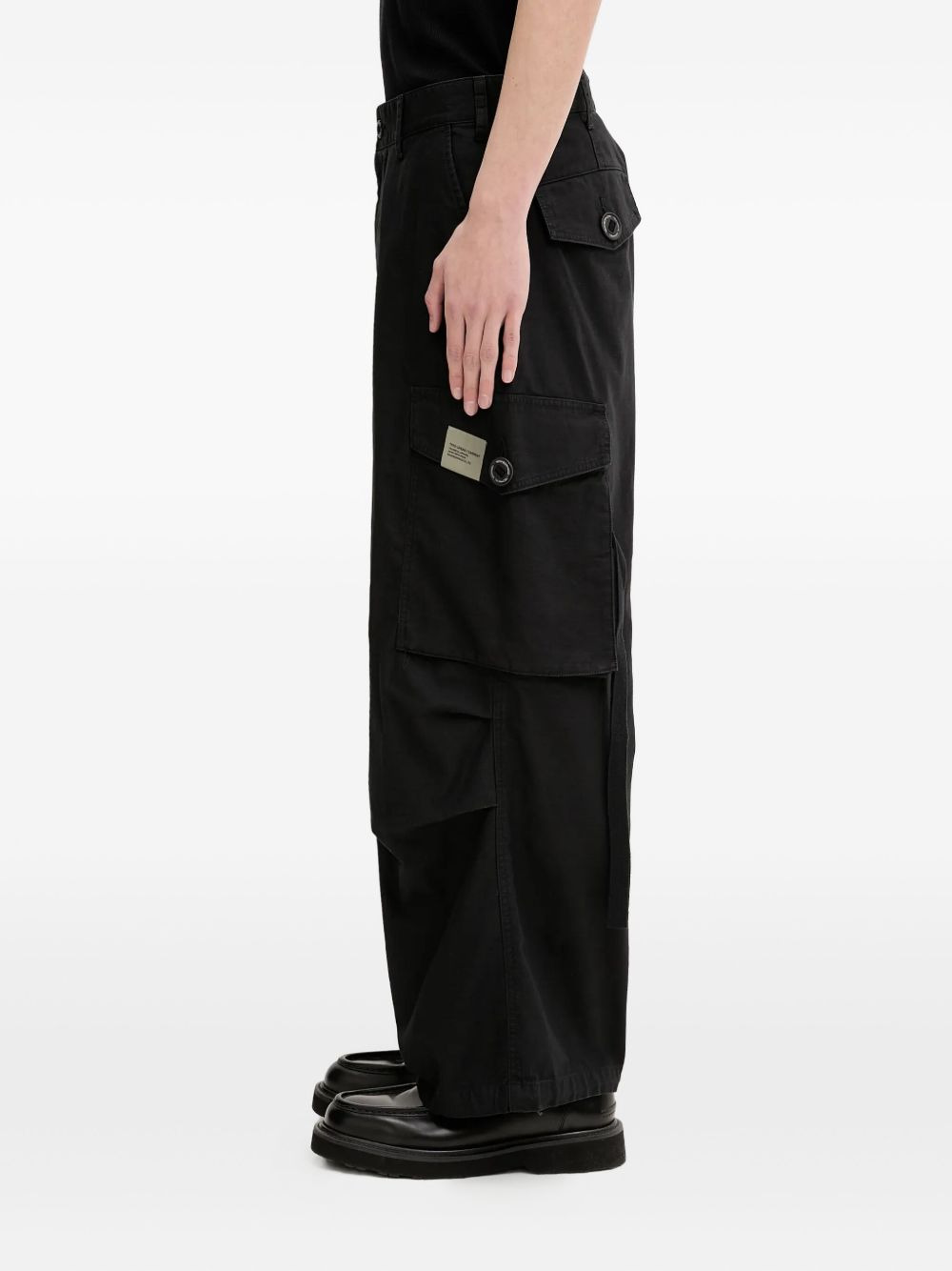logo-patch cargo pants - 2