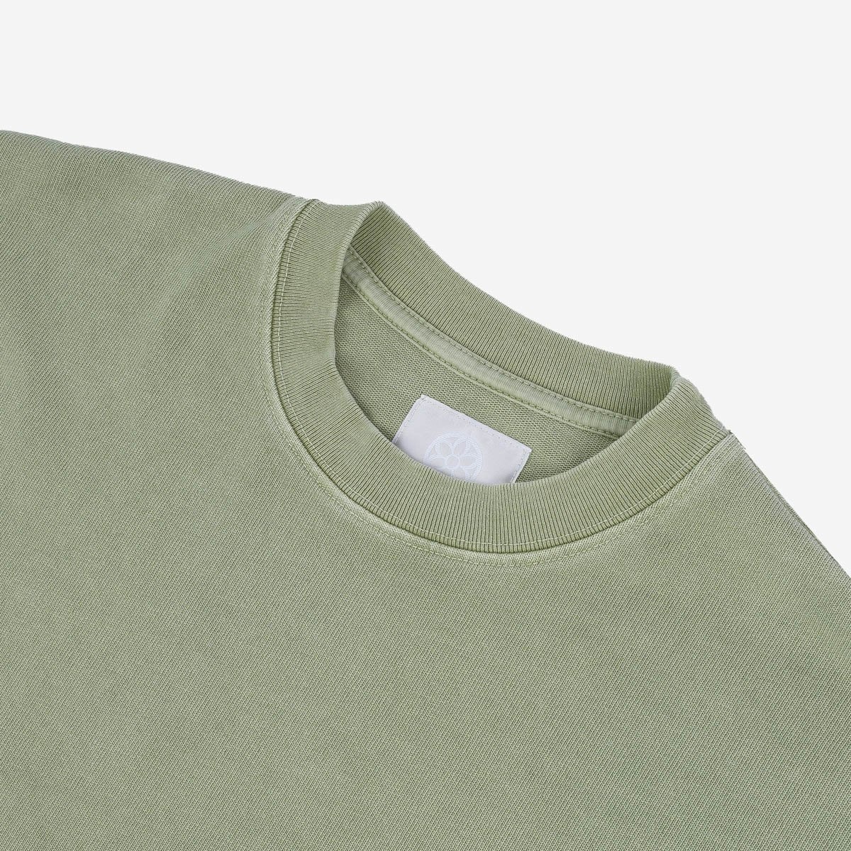 GA-LS-SGE GOOD ART HLYWD Heavyweight Long Sleeve Crew Neck T-Shirt - Sage Green - 8