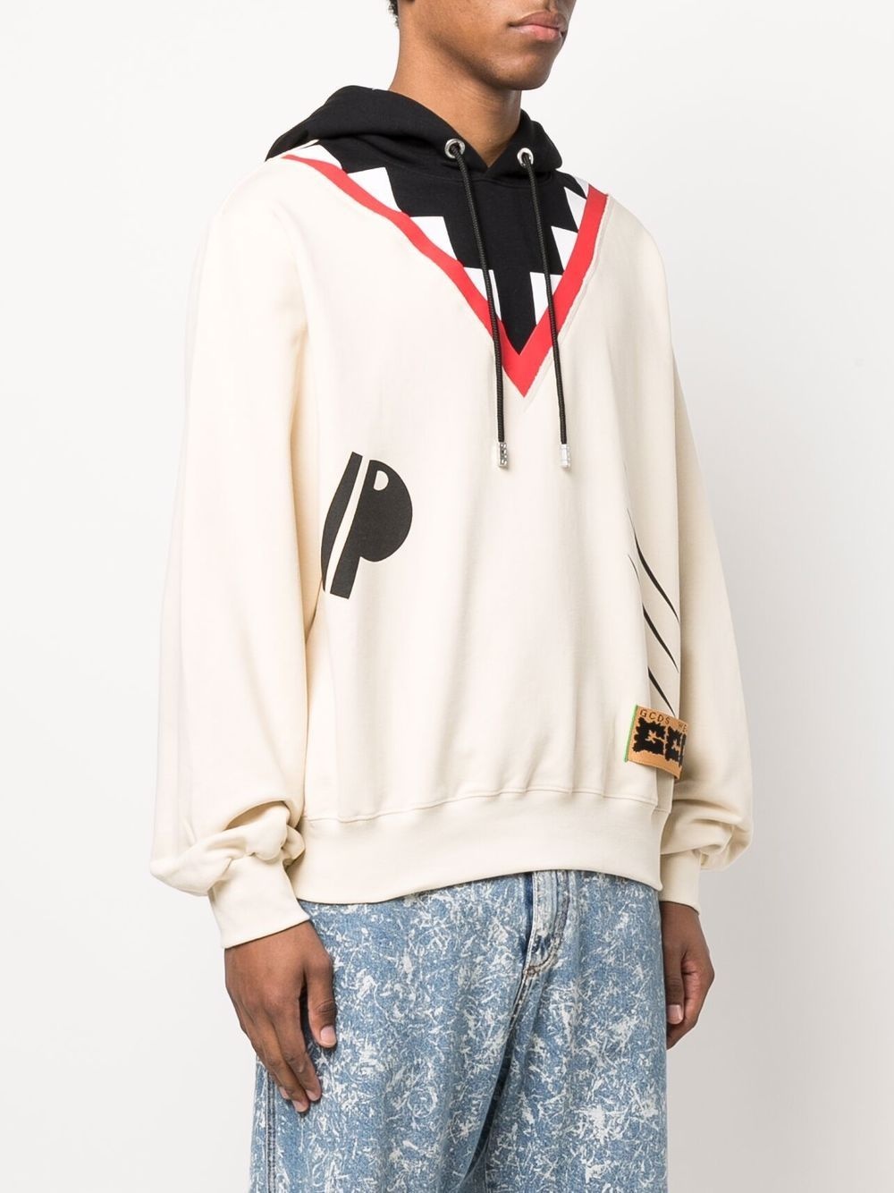 graphic-logo print hoodie - 3