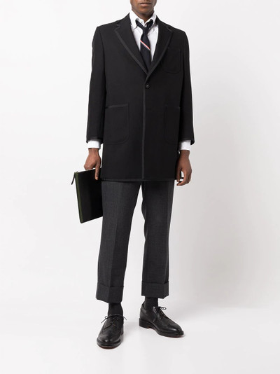 Thom Browne SHRUNKEN PATCH POCKET OVERCOAT - FIT 2 - W/ TIPPING IN 3PLY WOOL MOHAIR outlook