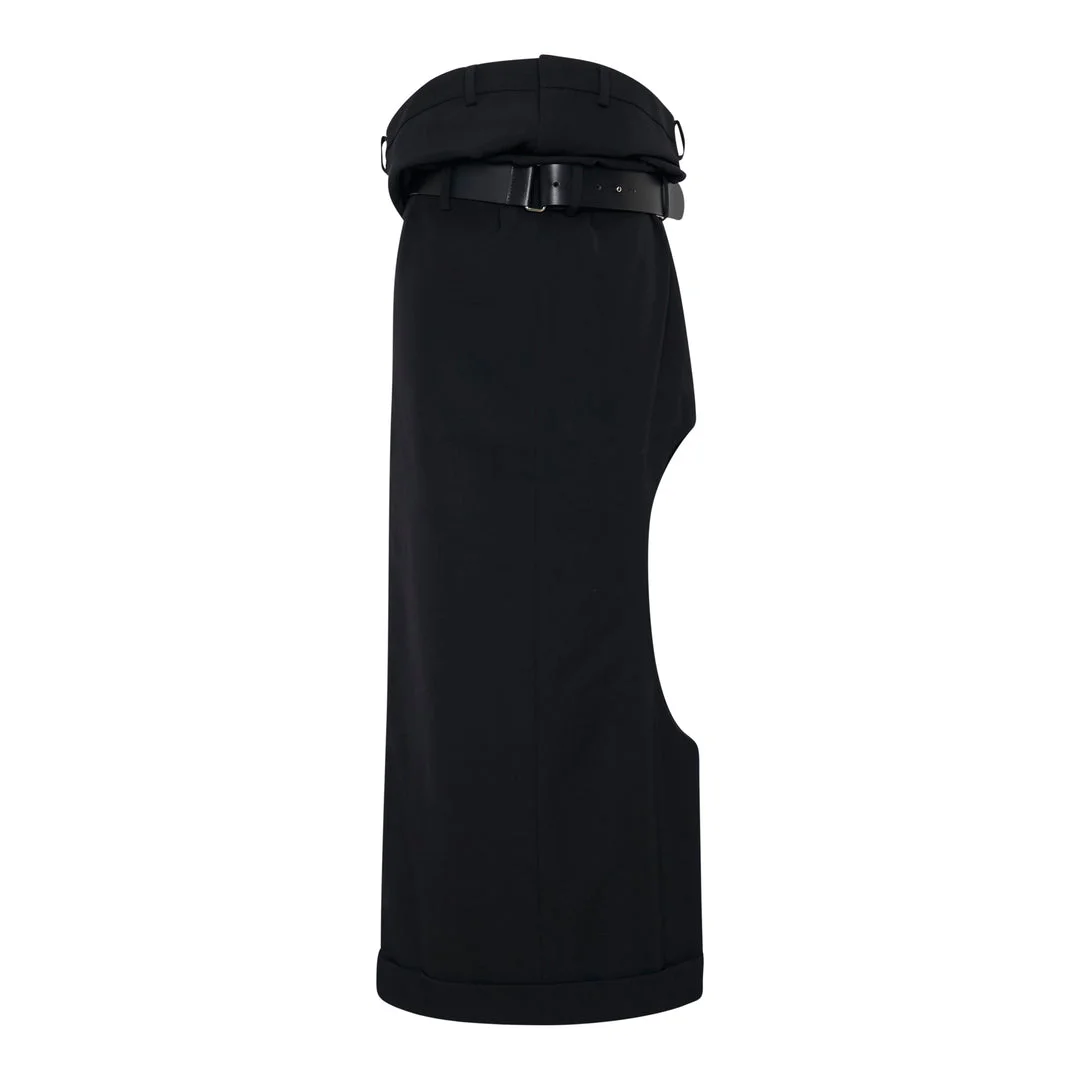 Long Sculptural Draped Skirt - 1