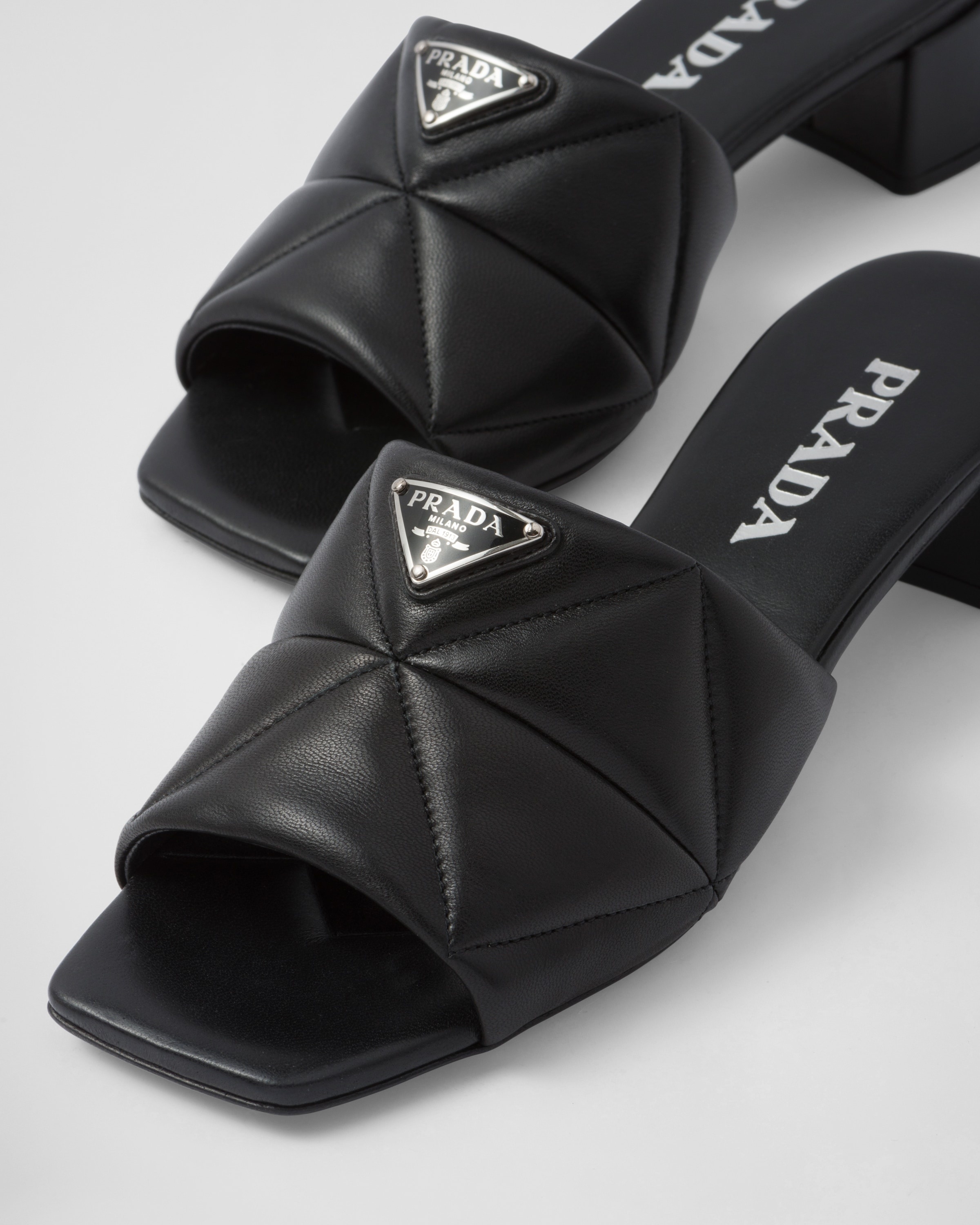 Quilted nappa leather slides - 6