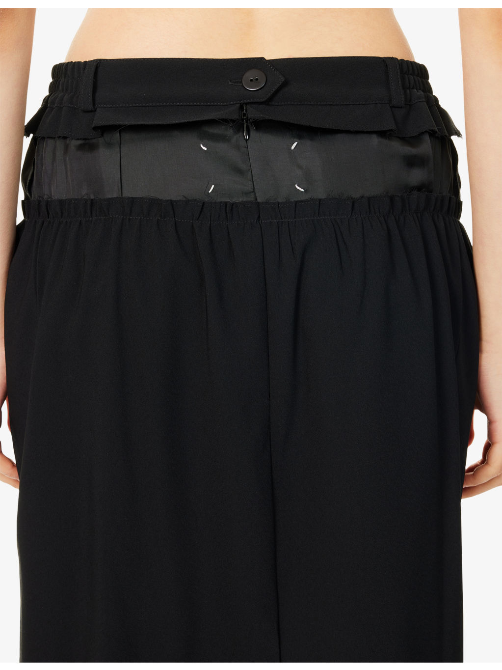 Satin-Waistband Regular-Fit Stretch-Woven Midi Skirt - 6