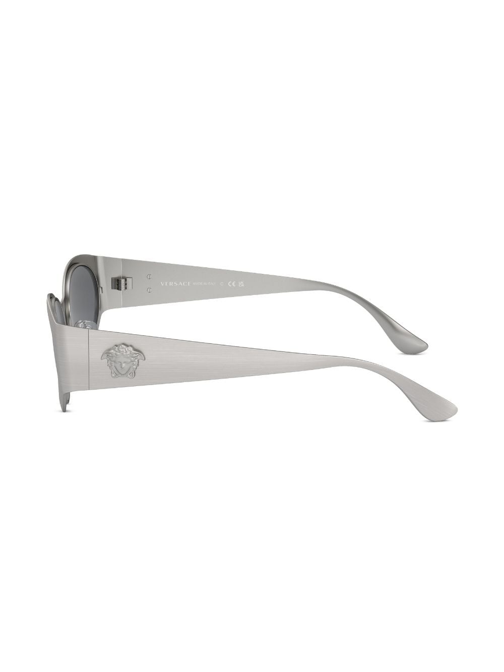 logo-plaque oval-frame sunglasses - 3