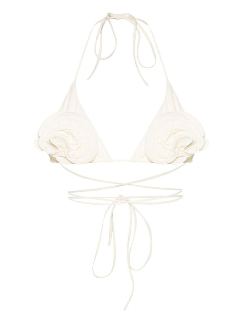 floral-appliquÃ© bikini top 1