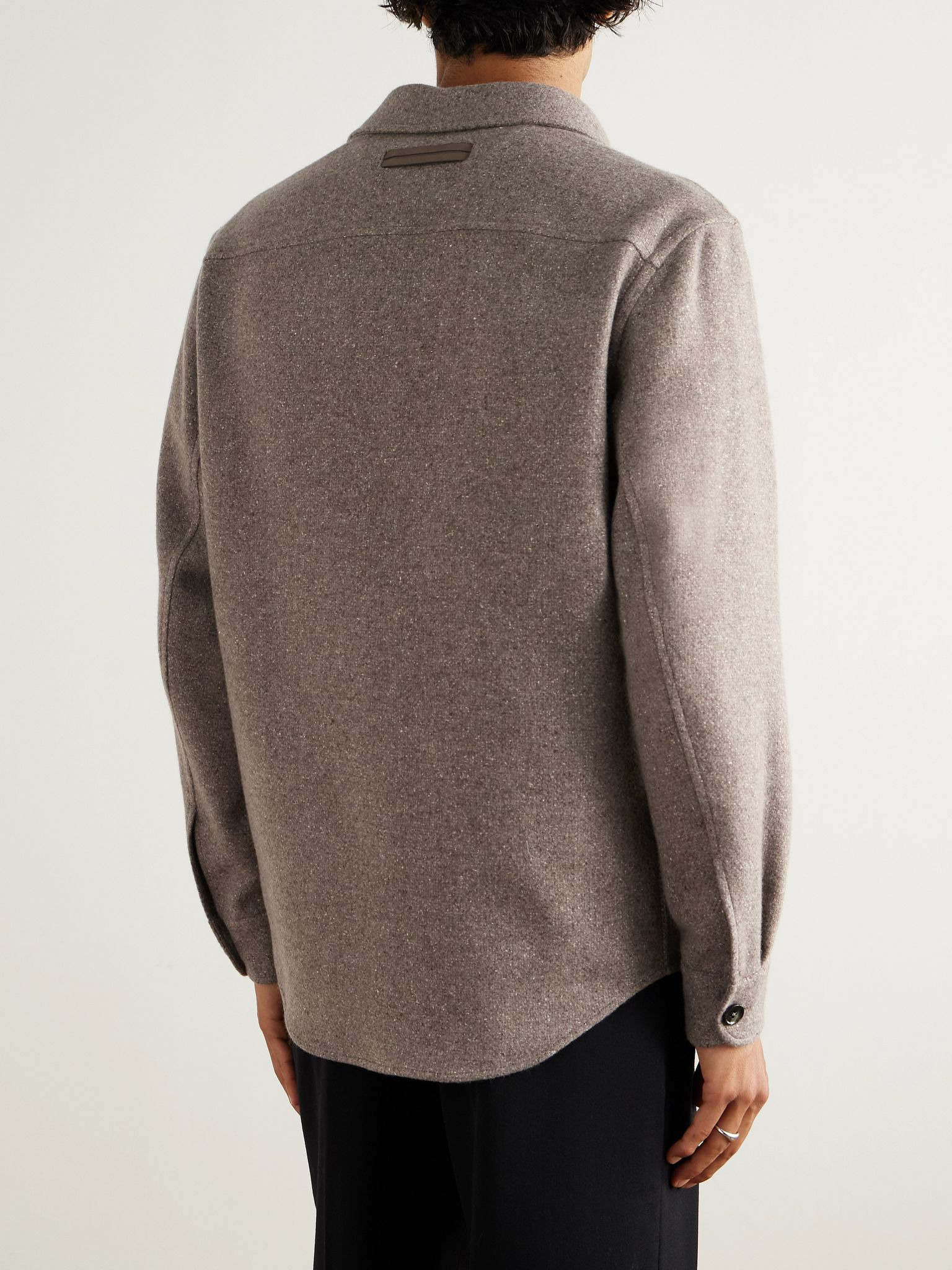 Cashmere and Silk-Blend Shirt Gray - 3