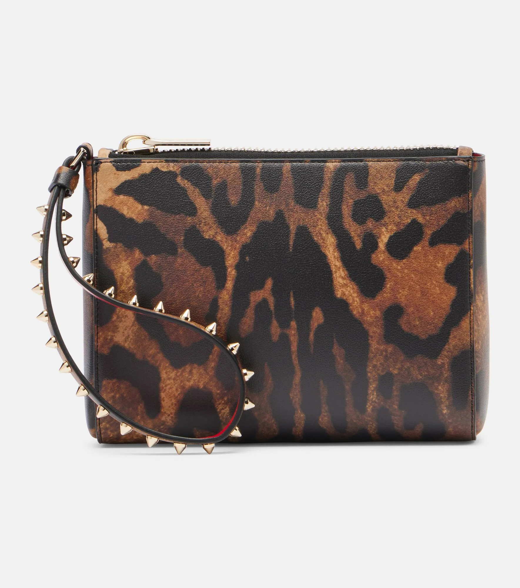 Cabata Small leopard-print leather pouch - 1