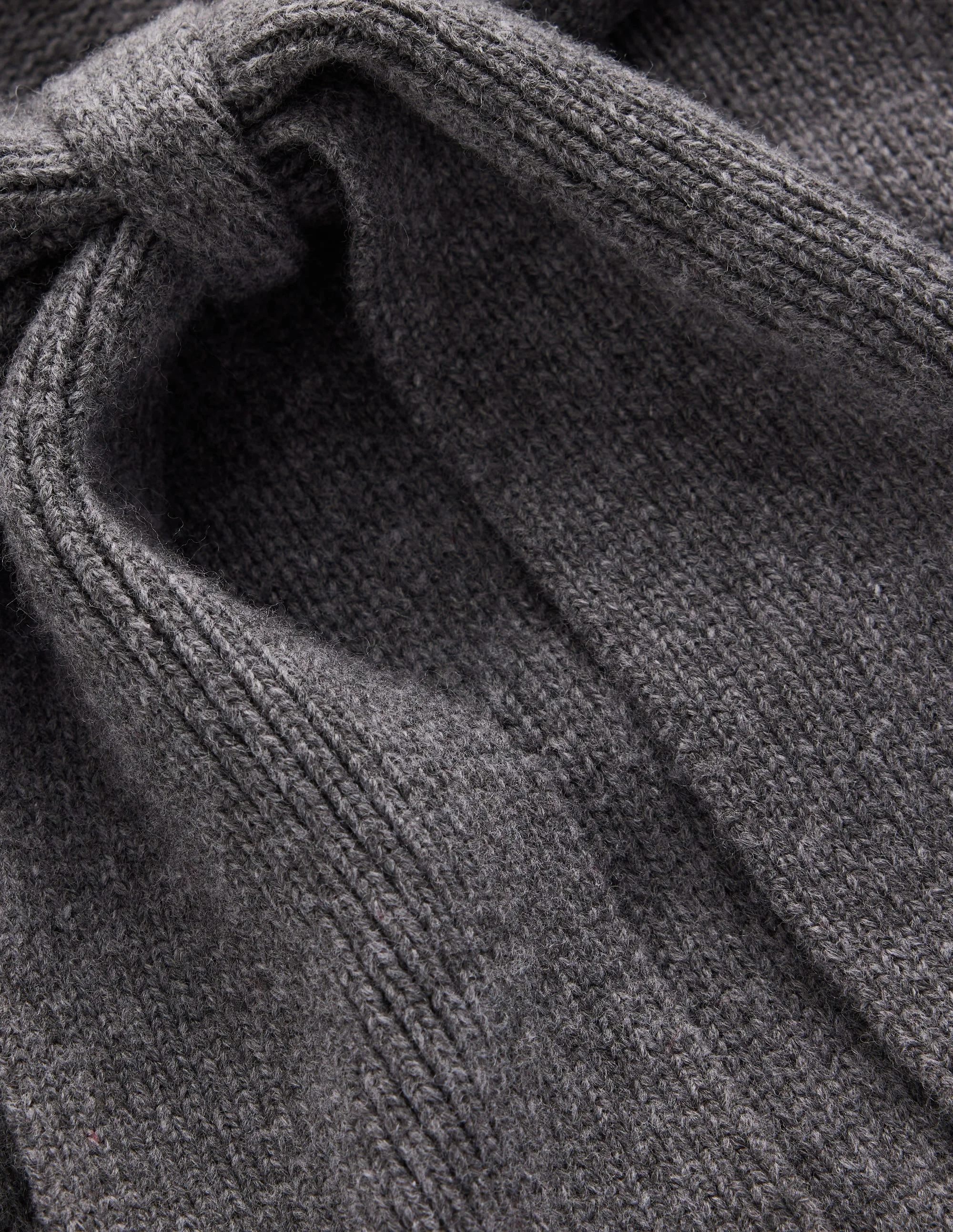 Lydia Tie Neck Knitted Sweater-Charcoal Melange - 1