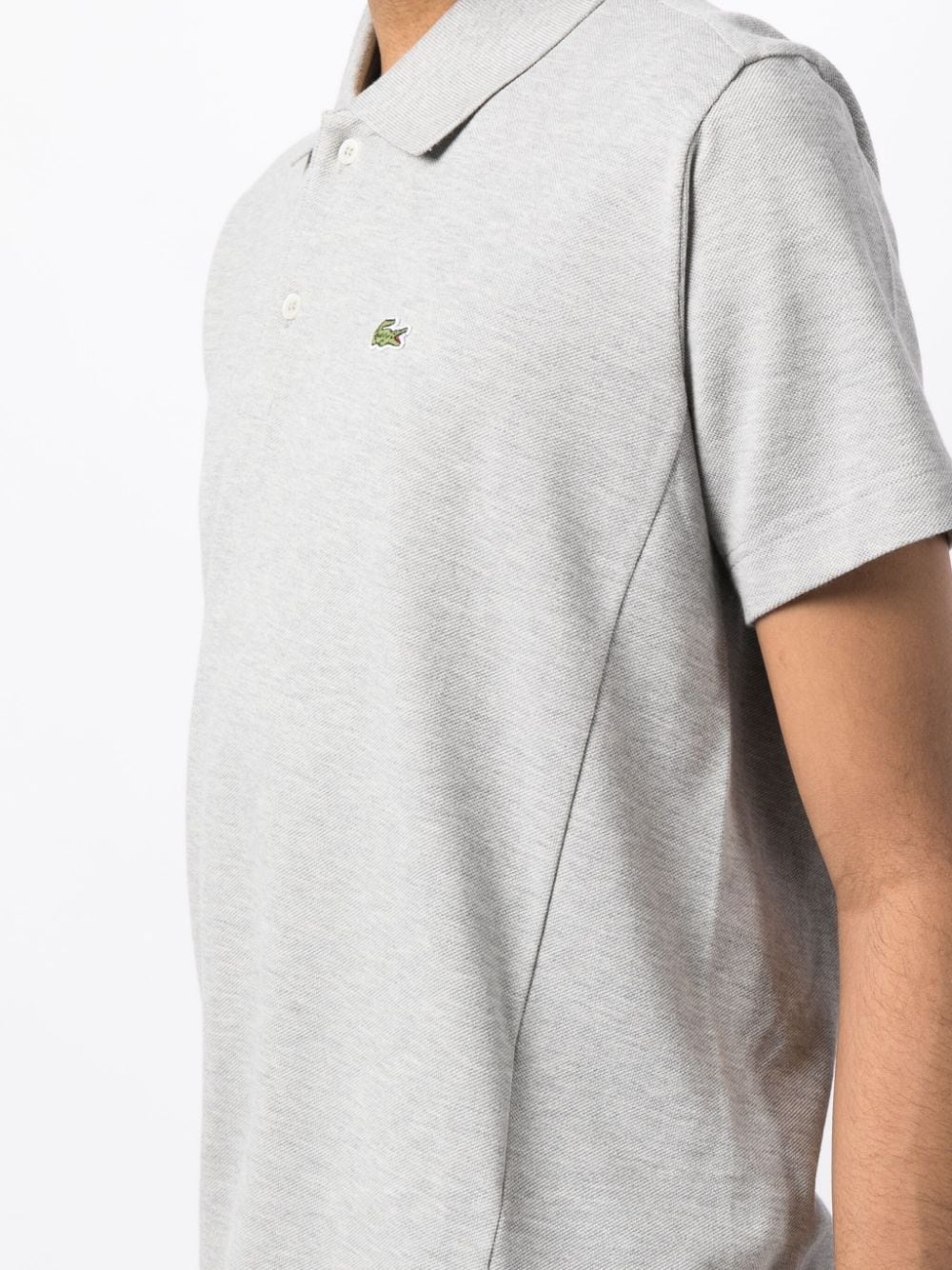 logo-patch asymmetric polo shirt - 5