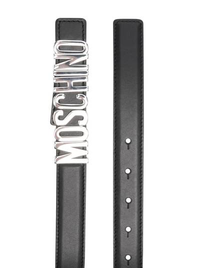 Moschino logo-buckle belt outlook