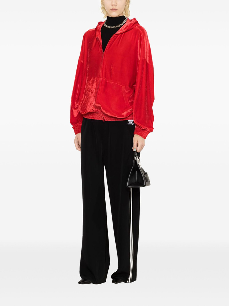 crystal-embellished velvet hoodie 3
