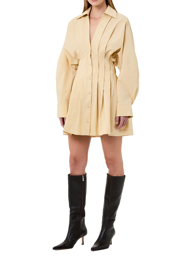 Women's Fabienne Pleated Mini Shirtdress - Butter 3