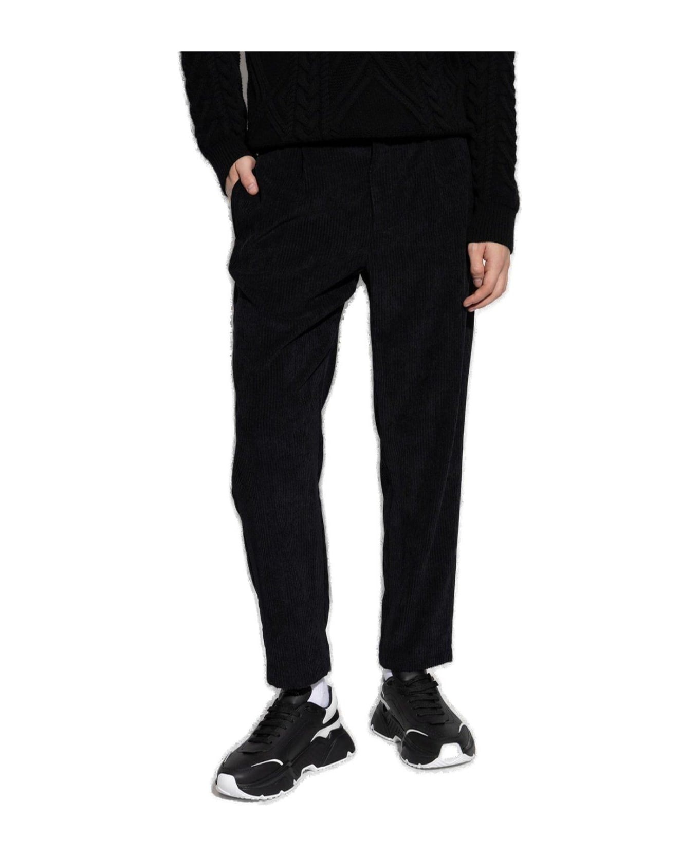 Straight Leg Corduroy Pants - 2