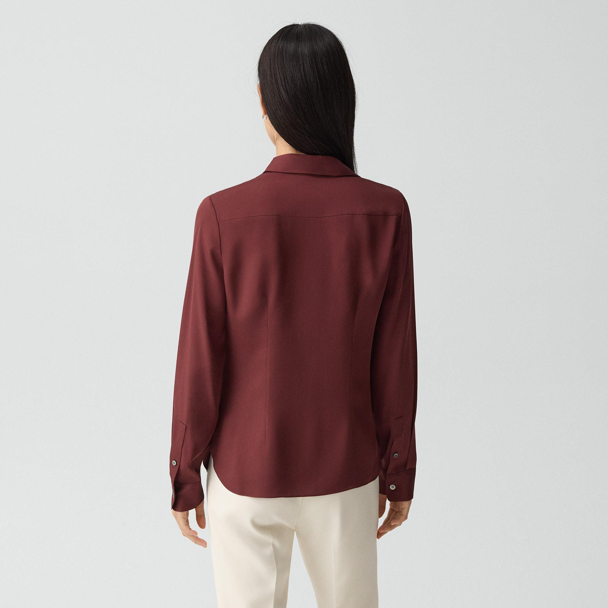 Fitted Shirt in Silk Georgette - 4