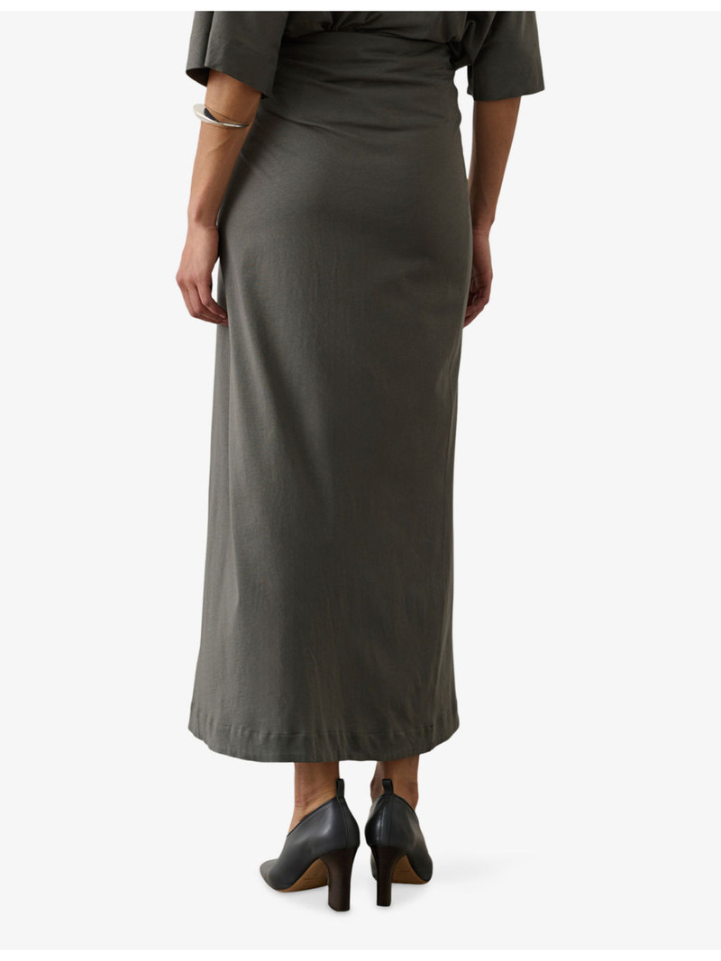 Goa Wrap-Front Cotton-Jersey Maxi Skirt 4