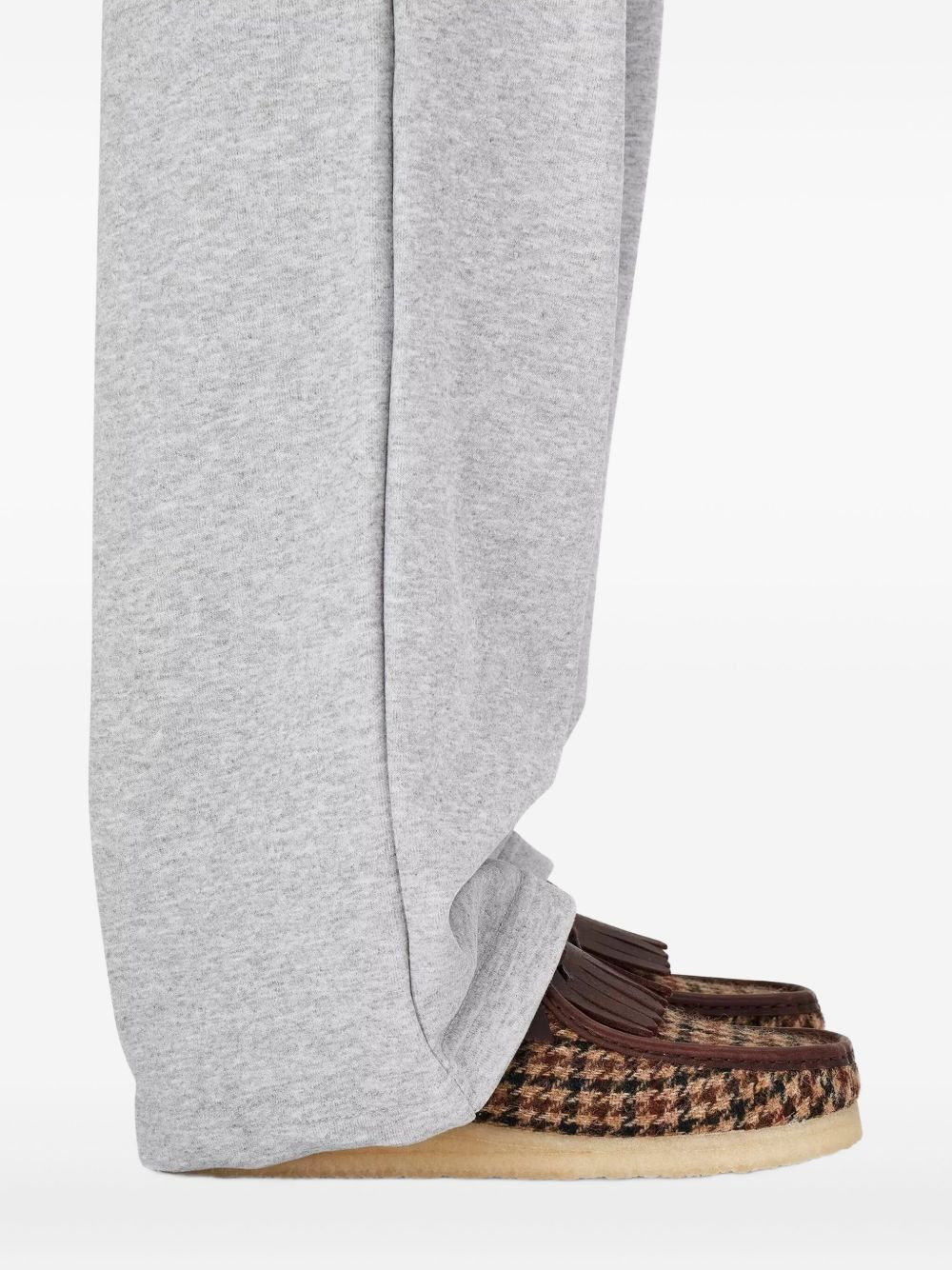 tweed-pattern fringe boots - 5