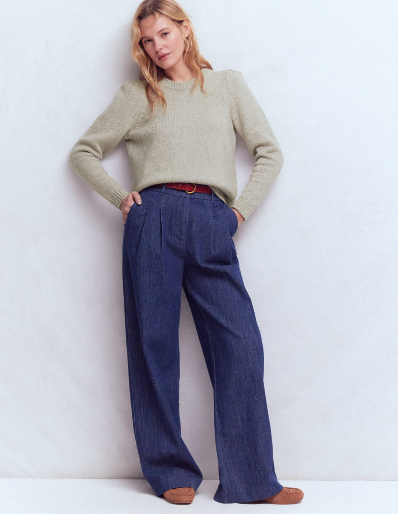 Davina Puff Sleeve Sweater-Ivory, Nep 5