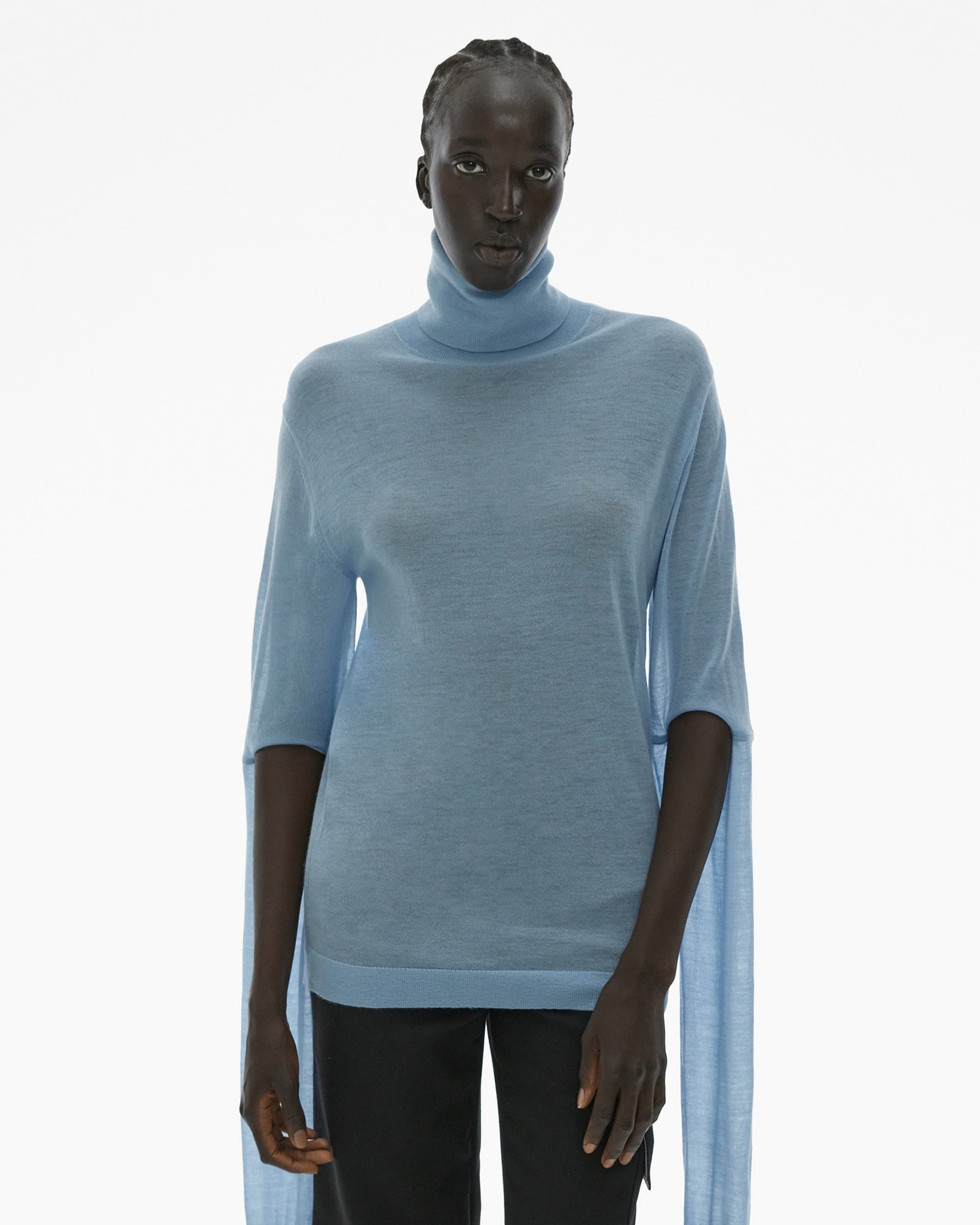 CUT-OUT TURTLENECK SWEATER - 3